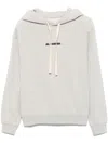 Jil Sander Grey Cotton Hoodie In Gray