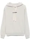 Jil Sander Grey Cotton Hoodie In Grey