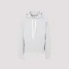 Jil Sander Minimalist Light Grey Cashmere-cotton Hoodie In Grey