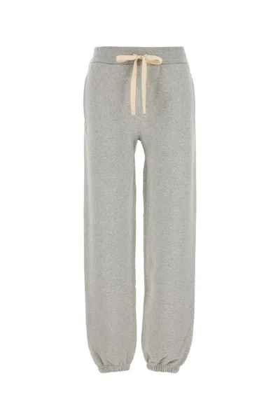 JIL SANDER GREY COTTON JOGGERS