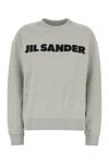 Jil Sander Grey Cotton Sweatshirt In Gray
