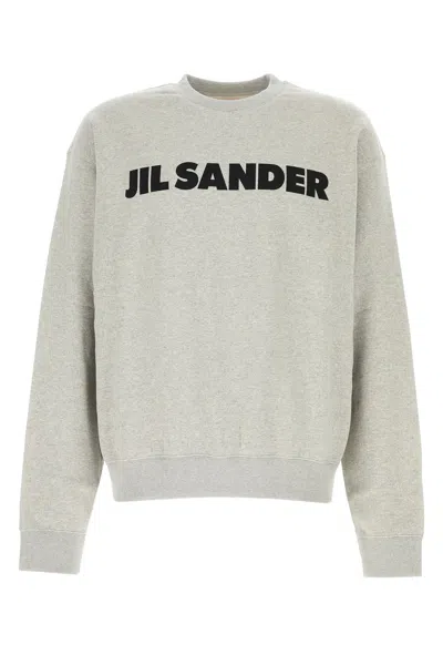 Jil Sander Crew Neck Sweatshirt Cotton In White