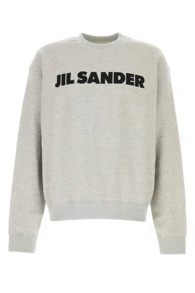 JIL SANDER JIL SANDER GREY COTTON SWEATSHIRT