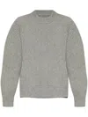 Jil Sander Ribbed Mock Neck Knitwear With Relaxed Fit In Grey