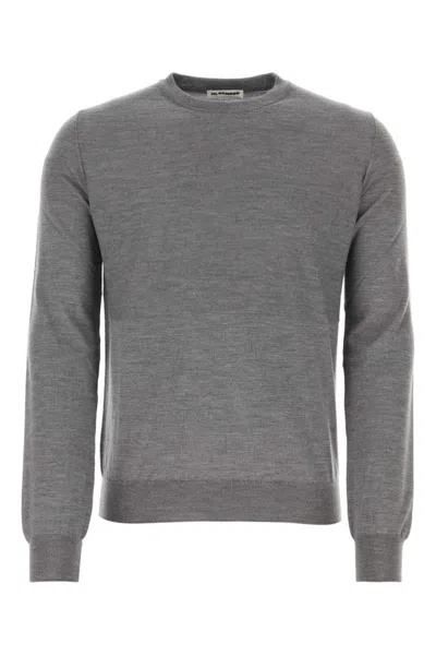 JIL SANDER GREY CREWNECK SWEATER