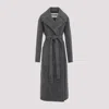 Jil Sander Long Grey Coat With Belt In Grey