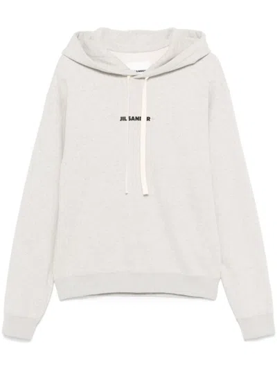 Jil Sander Grey Logo Hoodie