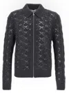 Jil Sander Openwork Wool Cardigan Sweaters And Cardigans Gray In Gray