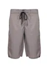 Jil Sander Grey Solid Swim Shorts In Grey