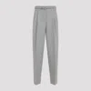 Jil Sander Tailored Check Trousers With Belt Clothing In Grey
