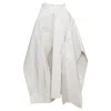Jil Sander Grey Taffeta Midi Skirt