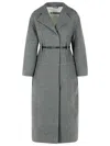 Jil Sander Grey Virgin Wool Coat In Gray
