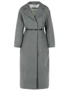 Jil Sander Grey Virgin Wool Coat In Gray