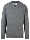 Jil Sander Grey Virgin Wool Sweater Men In Gray