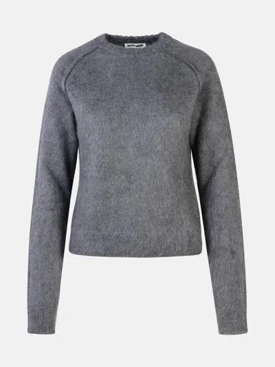 Jil Sander Grey Wool Blend Sweater In Gray