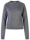 Jil Sander Brushed-finish Crew-neck Jumper In Grey