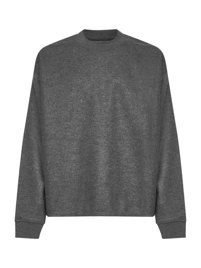Jil Sander Men Grey Wool Jersey Sweatshirt In Multi