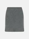 Jil Sander Grey Wool Miniskirt