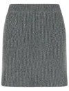 Jil Sander Wool High Waist Miniskirt