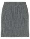Jil Sander Wool High Waist Miniskirt