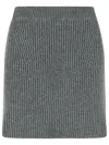 Jil Sander Wool High Waist Miniskirt
