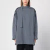 Jil Sander Grey Wool Shirt With Scarf In Grey