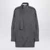Jil Sander Grey Wool Shirt With Scarf In Gray