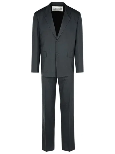 JIL SANDER JIL SANDER GREY WOOL SUIT