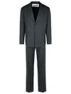 Jil Sander Check Pattern Shirt Set In Grey