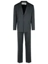 Jil Sander Check Pattern Shirt Set In Grey