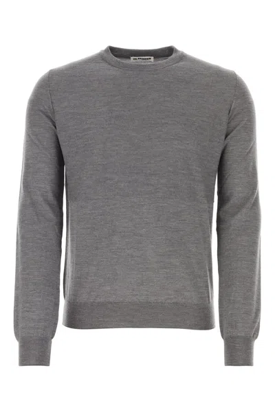 JIL SANDER GREY WOOL SWEATER