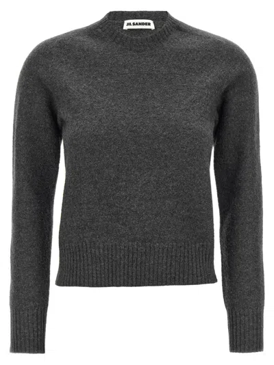 JIL SANDER GREY WOOL SWEATER