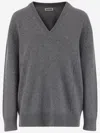 Jil Sander Women Grey Wool Sweater, Xl Luxury Sweaters & Knitwear For Women Darveys In Gray
