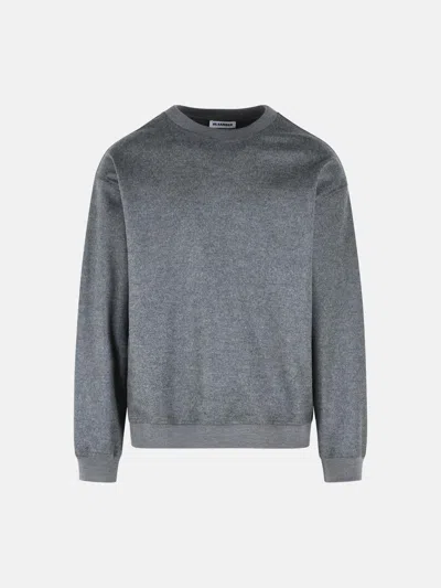 Jil Sander Crew-neck Sweatshirt In Gray