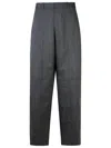 Jil Sander High Waist Wide Leg Trousers In Grey