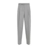 Jil Sander Tailored Check Trousers With Belt Clothing In Grey