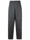 Jil Sander High Waist Wide Leg Trousers In Gray