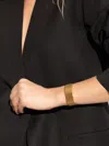 Jil Sander Grid-pattern Bracelet In Gold