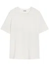 Jil Sander H Camiseta Parche Espalda Crudo In White
