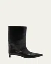 Jil Sander Half Calfskin Kitten-heel Boots In Multi