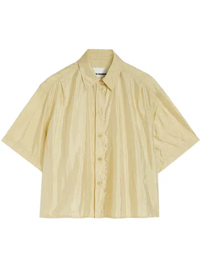 Jil Sander Half-length Sleeves Shirt In Neutrals