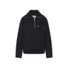 Jil Sander High Collar Sweatshirt Chest Pocket In Black