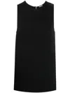 Jil Sander Half-zip Long Tank Top In Black