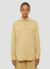 Jil Sander Women Half-zip Shirt In Yellow
