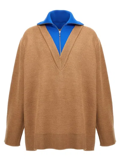 JIL SANDER HALF ZIP SWEATER