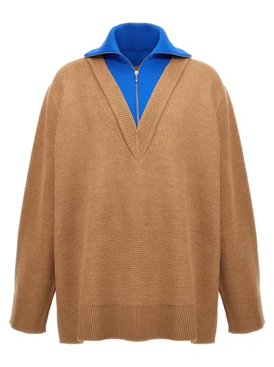 JIL SANDER HALF ZIP SWEATER