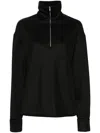 Jil Sander Half-zipped Sweatshirt In Schwarz