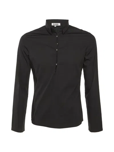 Pre-owned Jil Sander Half-placket Shirt In Black