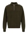 Jil Sander Green Half Zip Sweaters In Green