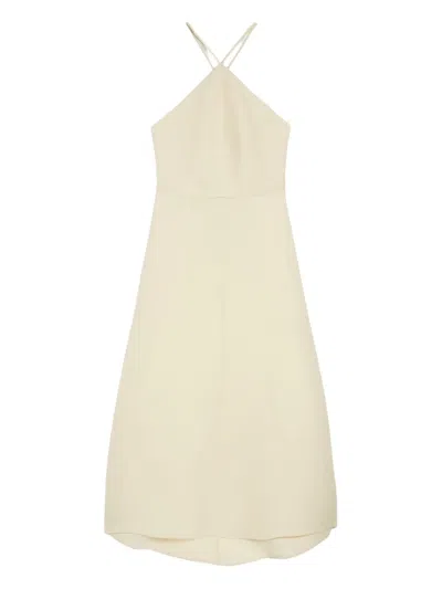 Jil Sander Halterneck Dress In Neutral